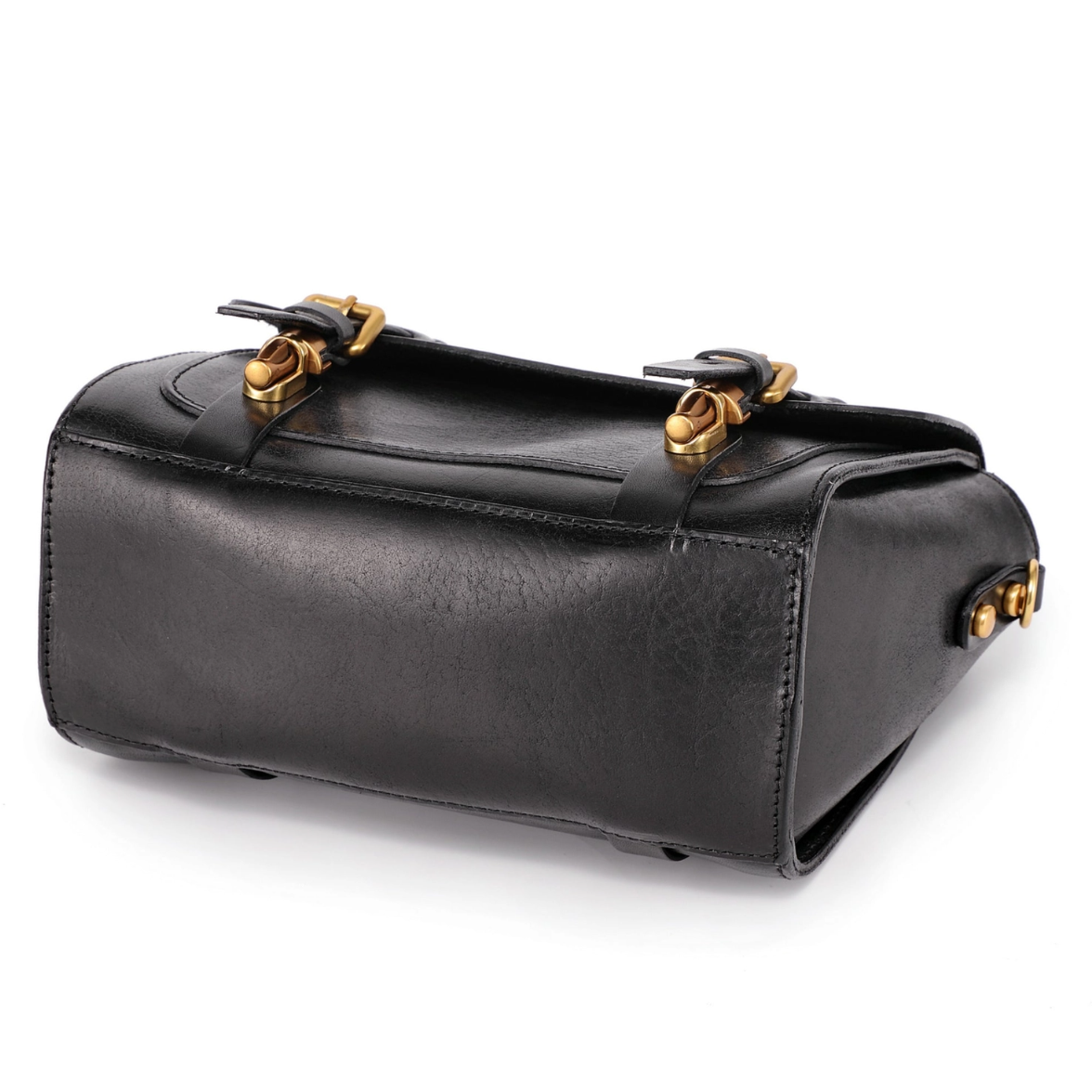 •SOHO• black leather mini satchel/crossbody