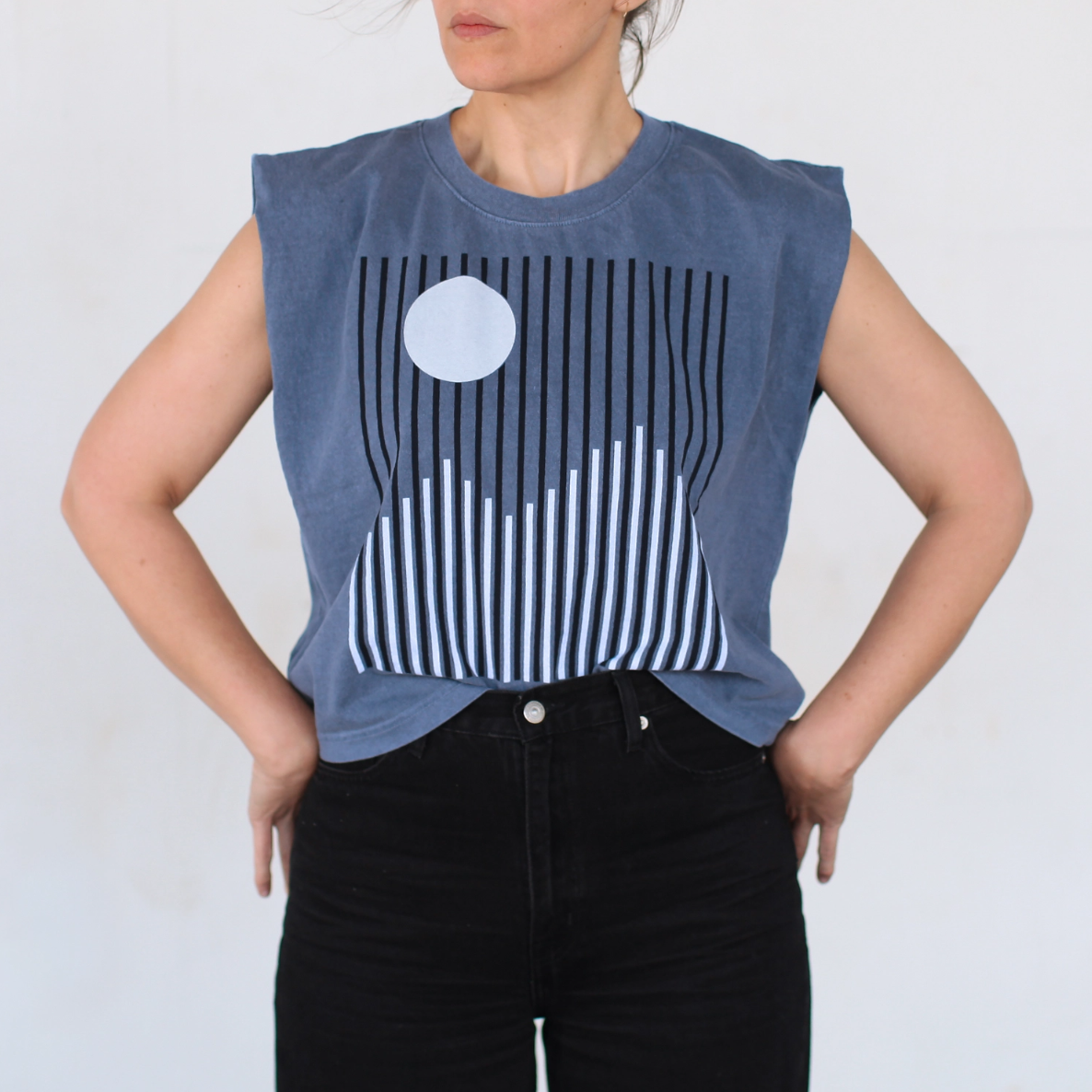 •GLACIER MOON• heavyweight cotton muscle tee (USA)