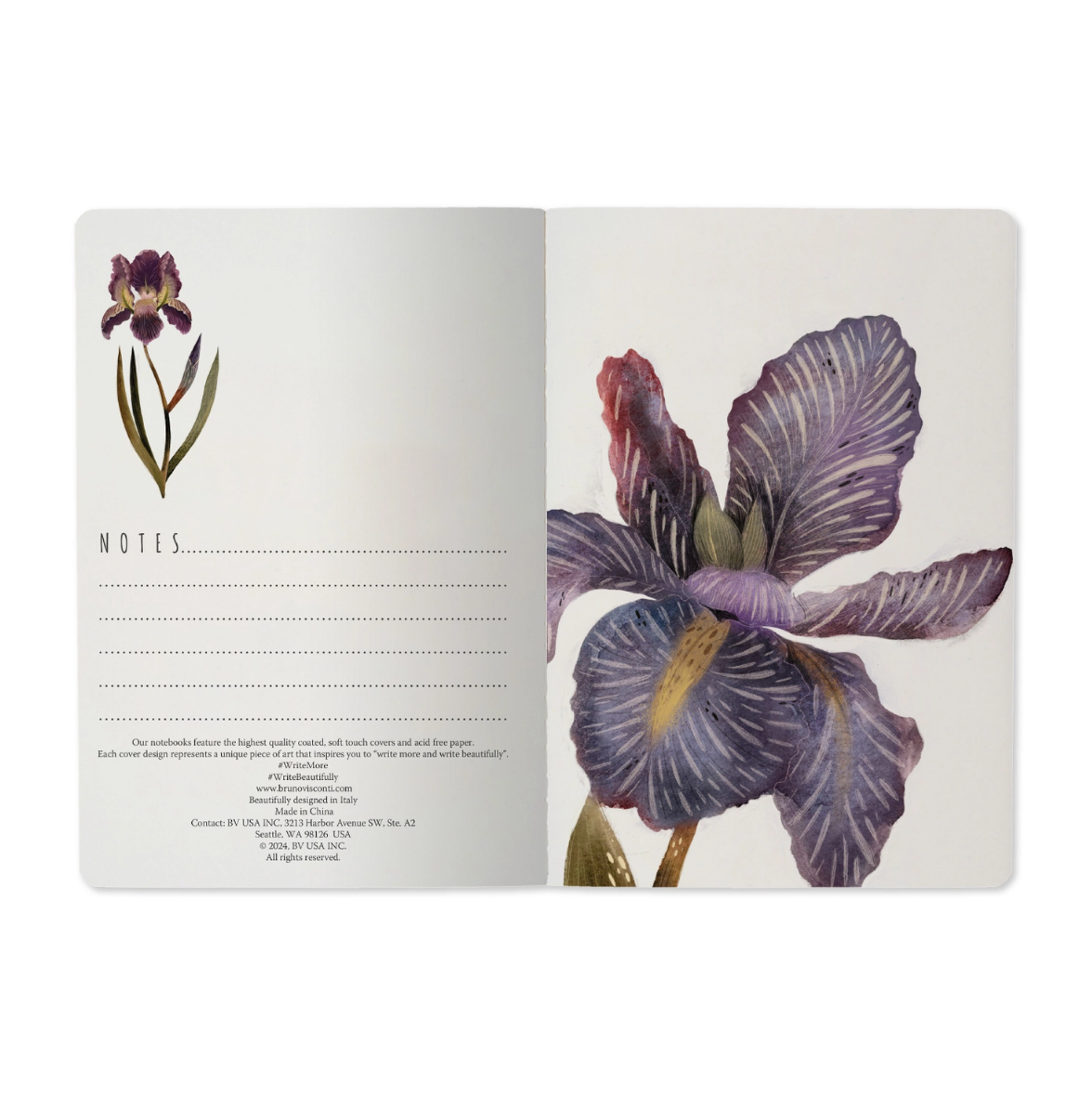 •IRISES• lined notebook