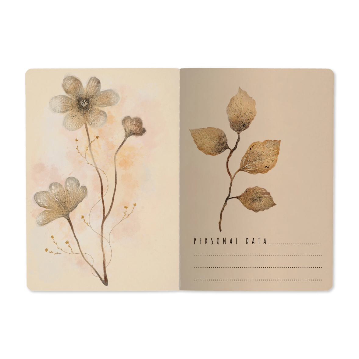 •BLUSH BLOOMS• lined notebook