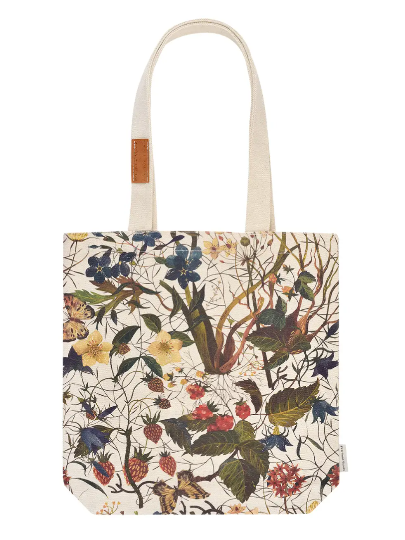 •BERRIES - LIGHT• gusseted canvas shopper