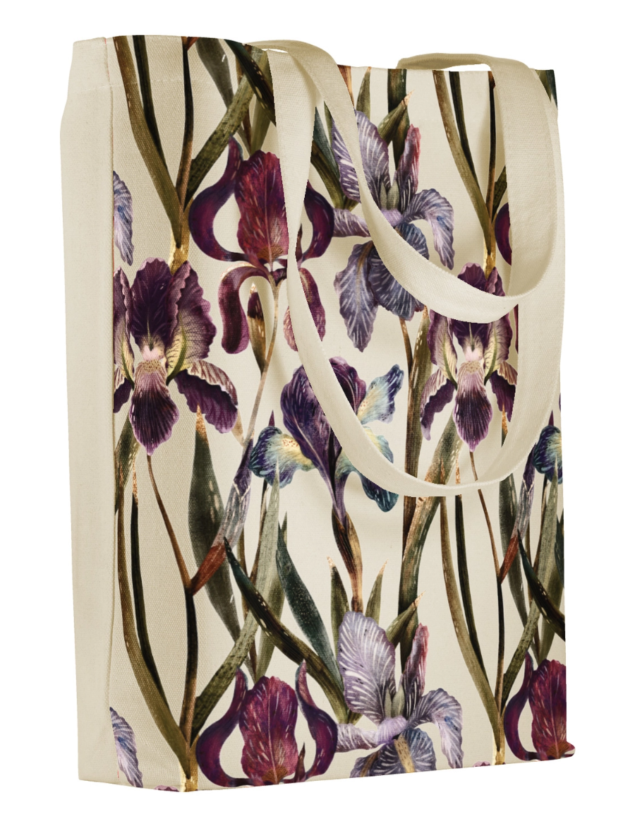 •IRISES• gusseted canvas shopper