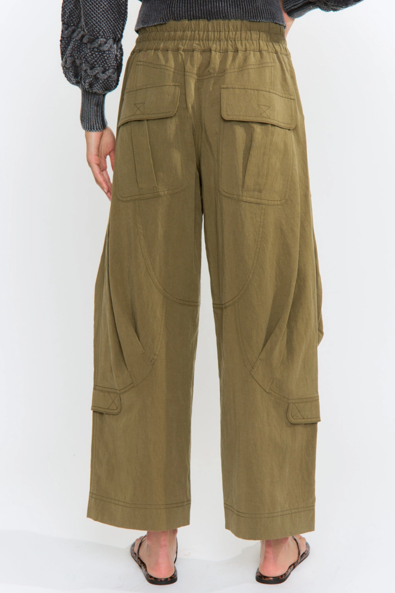 •GARRETT• tencel blend cargo pants