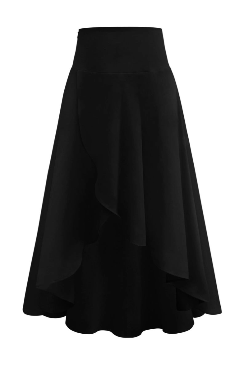 •ANNE• tulip hem midaxi skirt