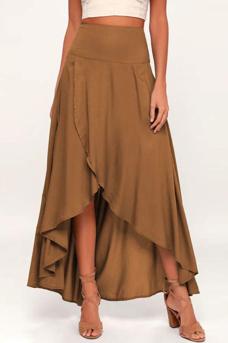 •ANNE• tulip hem midaxi skirt