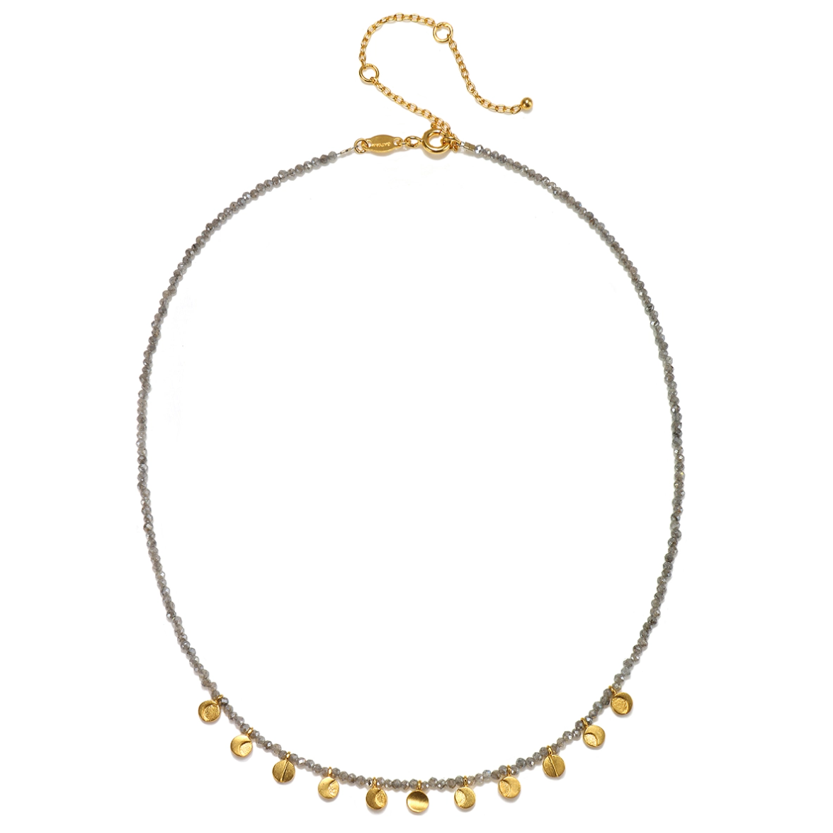 •MYSTICAL MOONLIGHT• labradorite + gold necklace (15"-18" long)