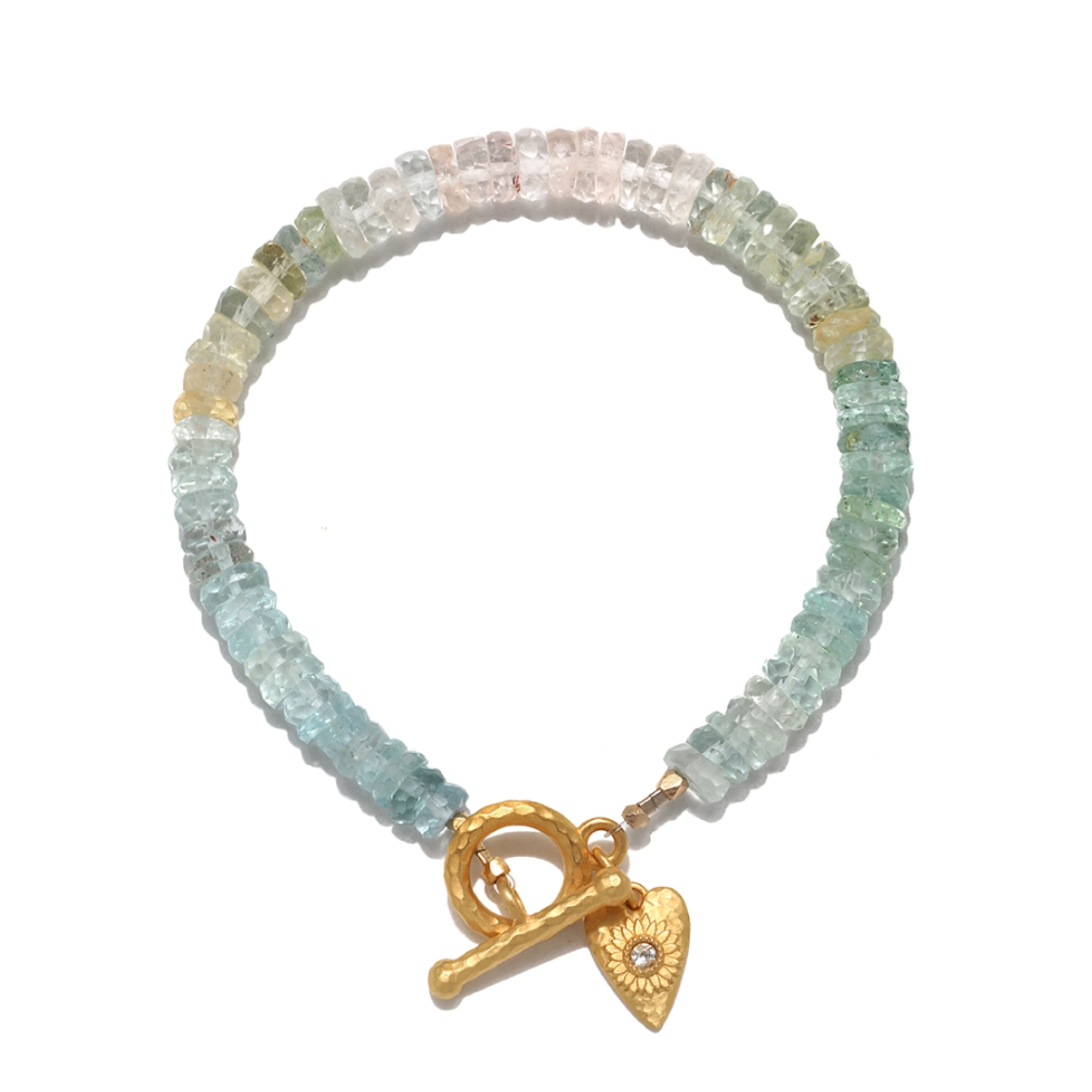 •TRANQUIL SPIRIT• aquamarine + gold bracelet