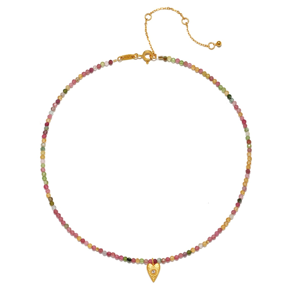 •ALIGNED WITH LOVE• tourmaline + gold necklace (14"-17" long)