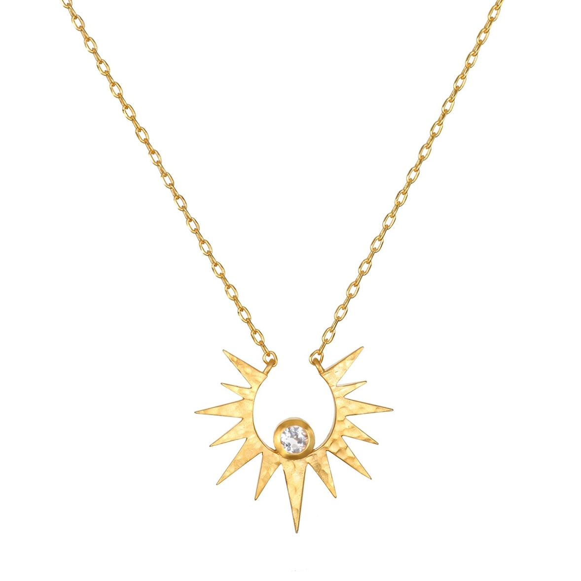 •UNVEILING DREAMS• topaz + gold necklace (16"-19" long)