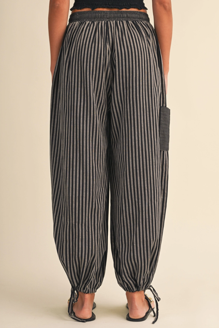 •MILES• cotton striped convertible leg pants