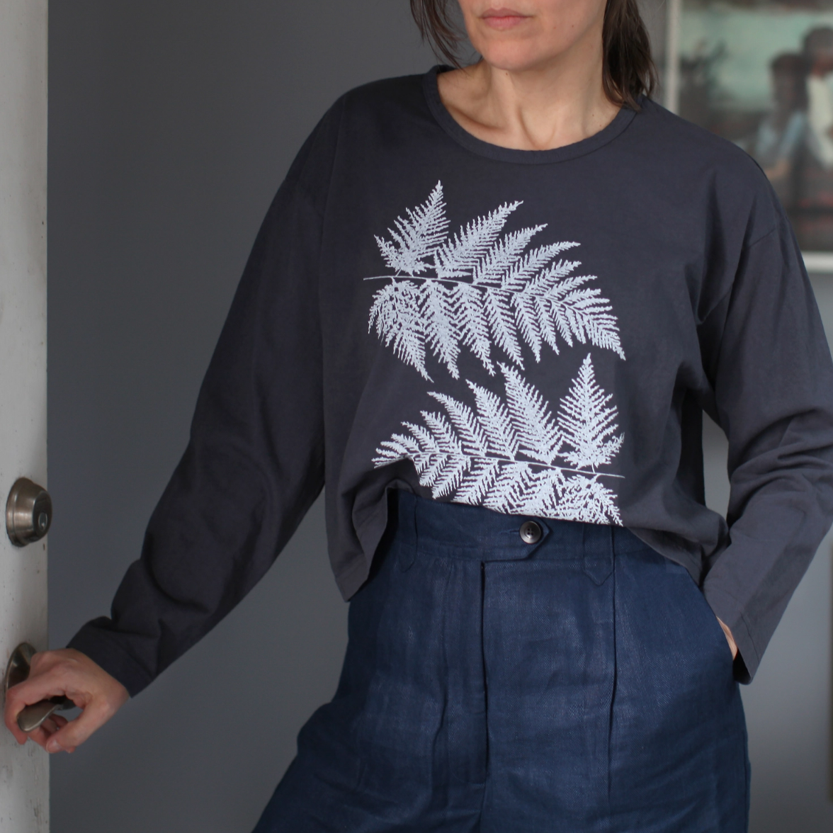 •FERNS• heavyweight cotton long sleeve top (USA)