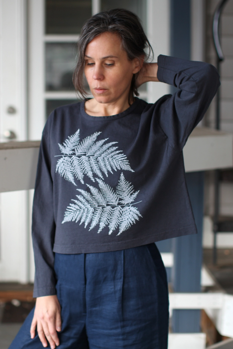 •FERNS• heavyweight cotton long sleeve top (USA)