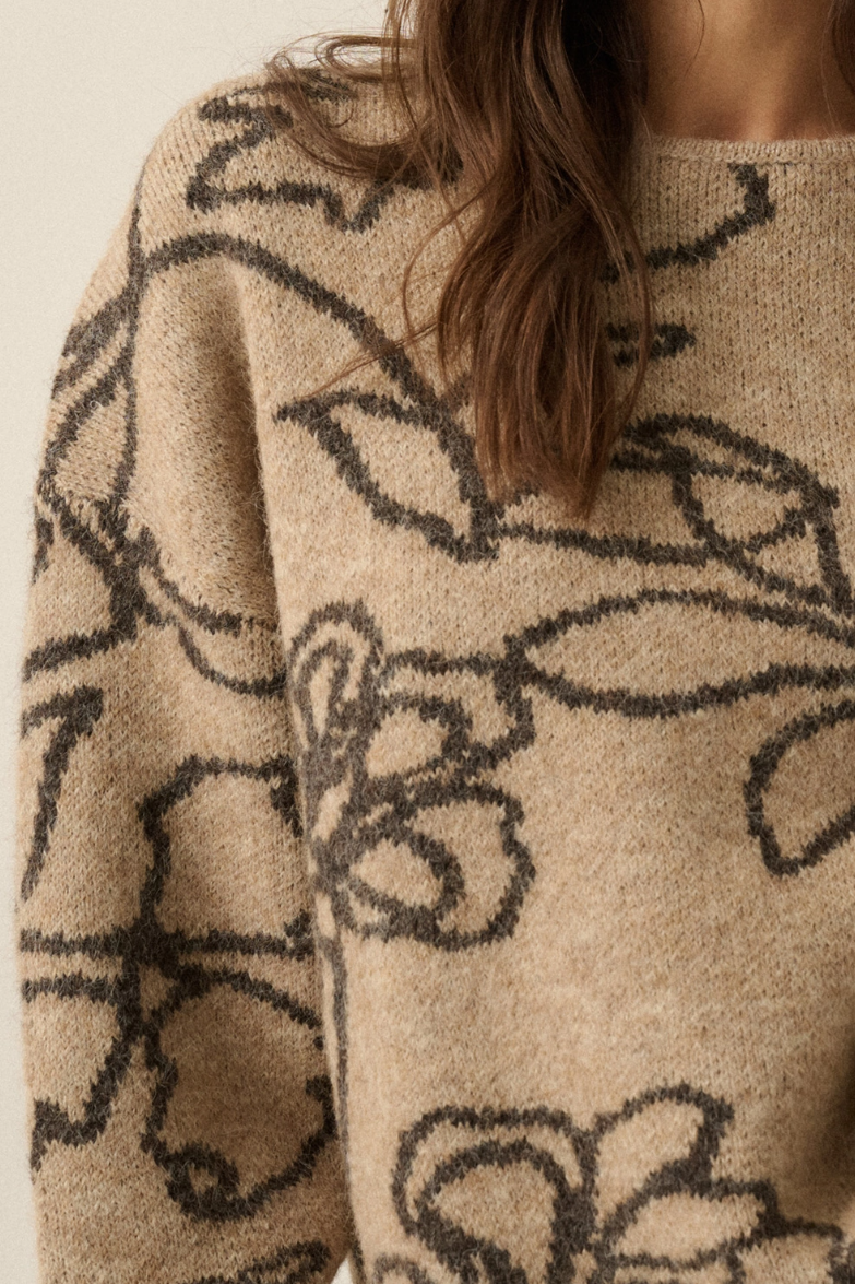 •GWYNETH• wool blend jacquard knit sweater