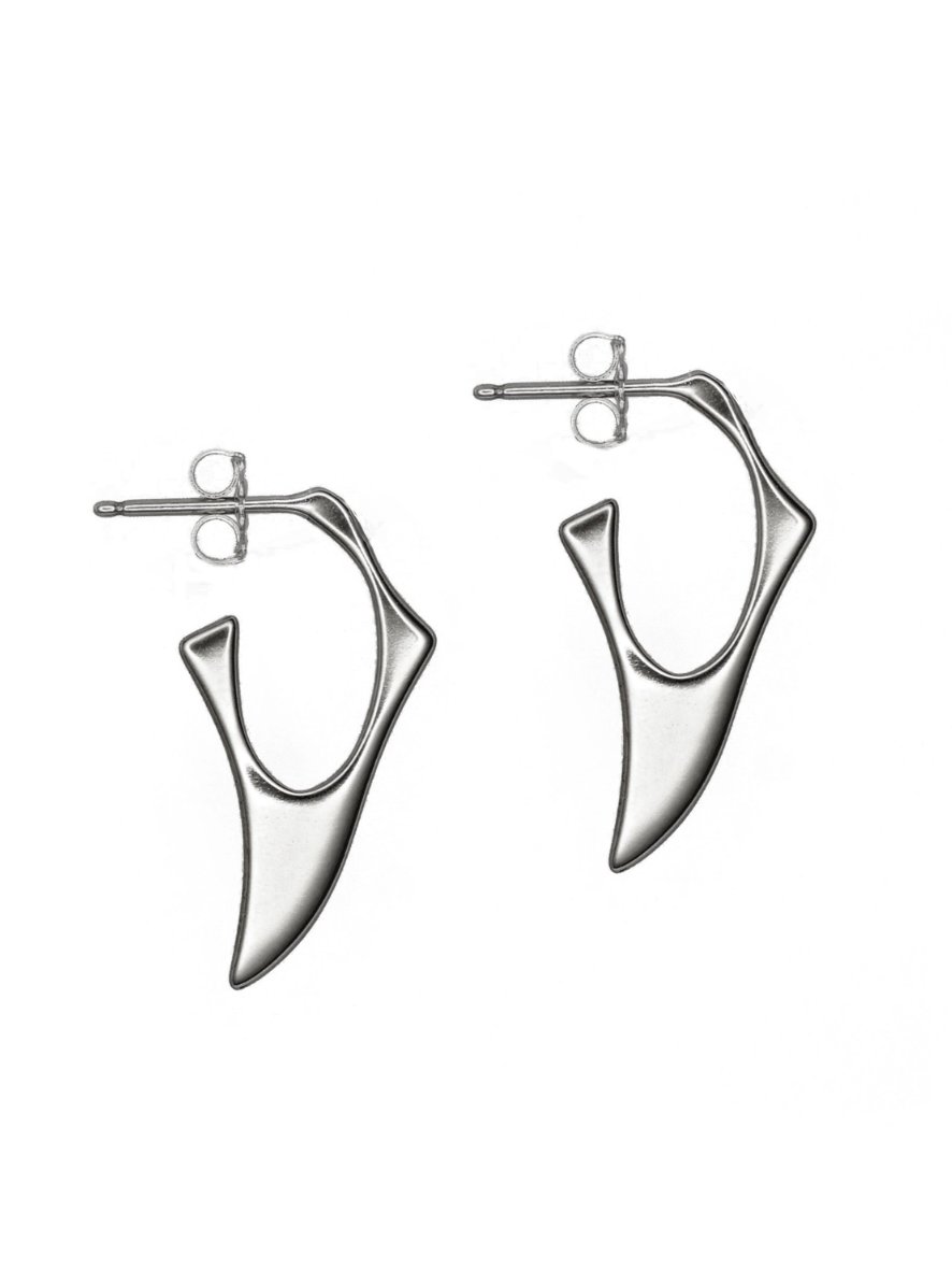 •TALON• silver hoop earrings