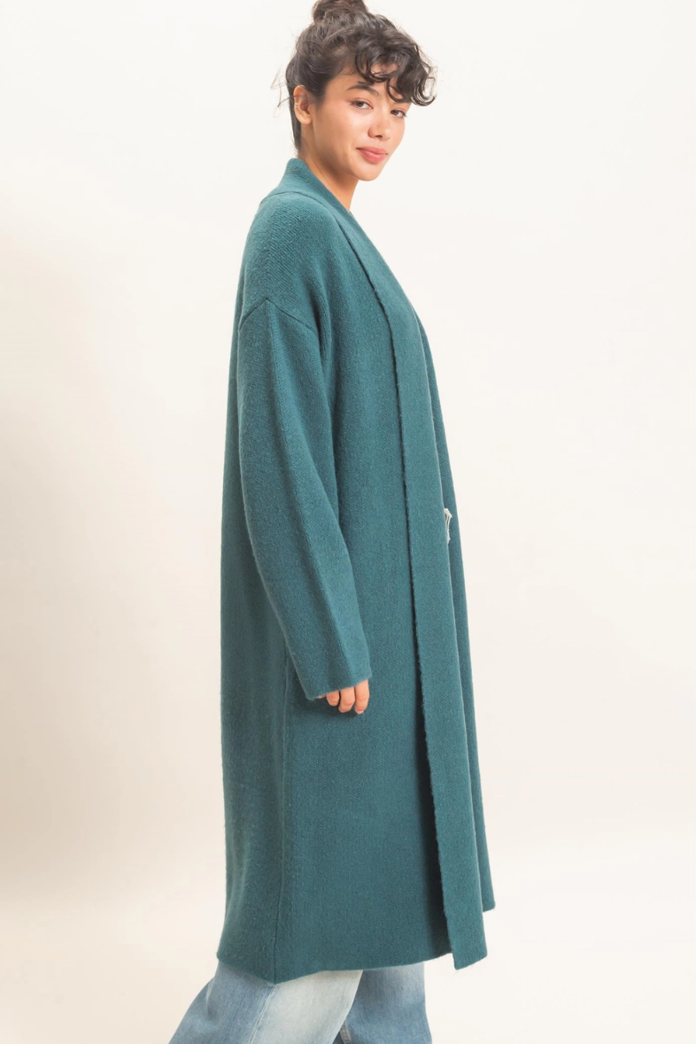•CHARLY - TEAL• soft knit duster cardigan