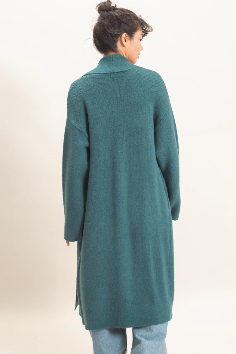 •CHARLY - TEAL• soft knit duster cardigan