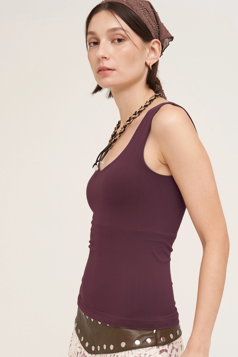 •CLEAN LINE SCOOP NECK• tank top (USA)