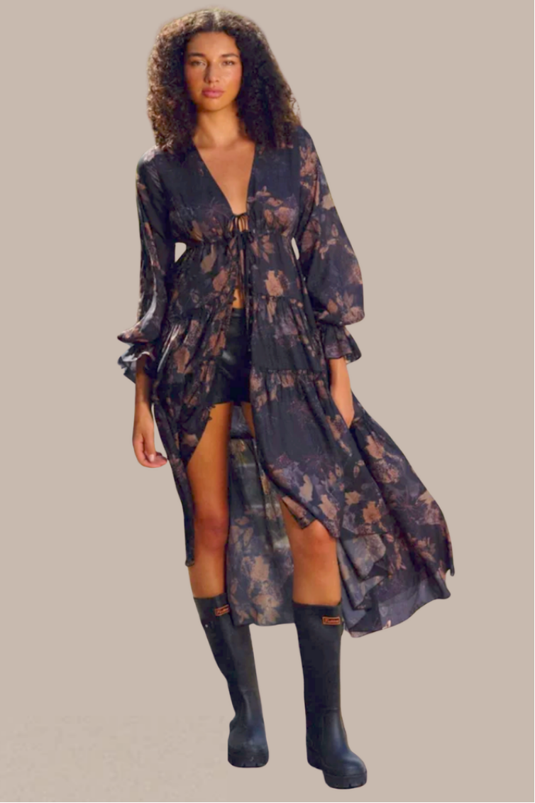 •ADA• high-low midaxi cardigan / dress