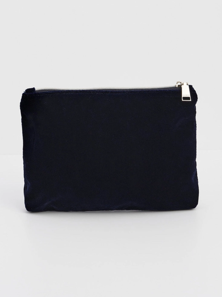 •BUTTERFLY• medium embroidered velvet pouch