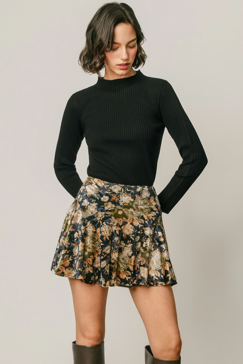 •TALIA• velvet mini skirt