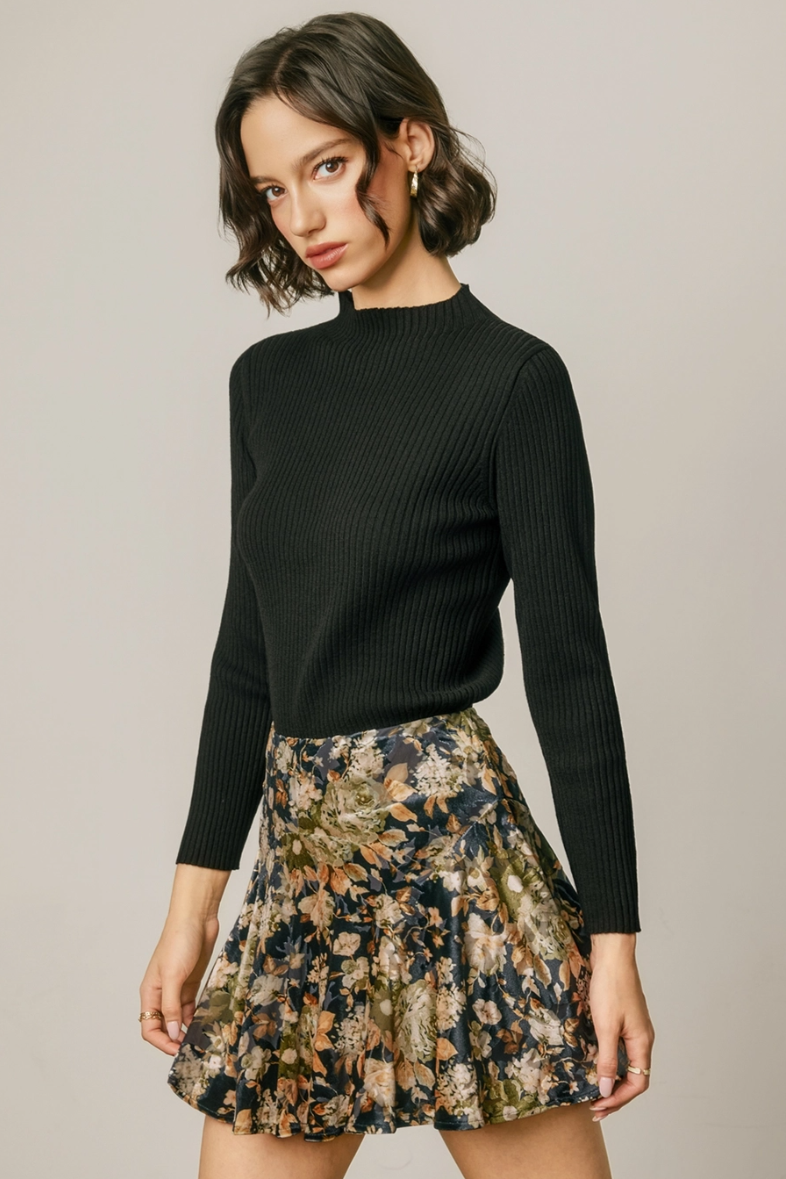 •TALIA• velvet mini skirt