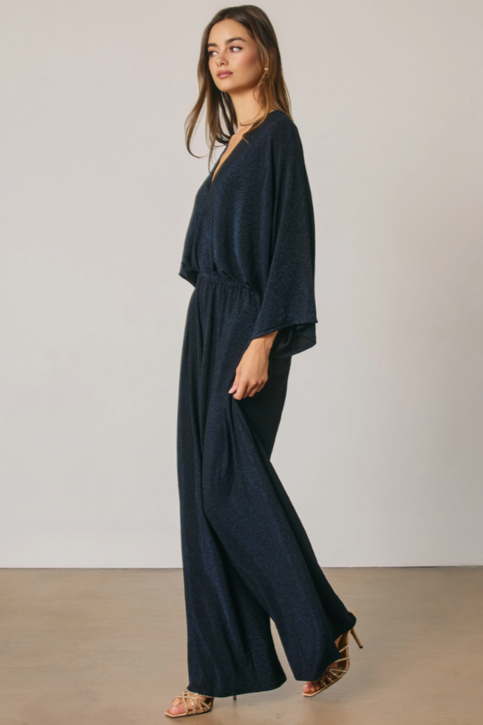 •DREAM• metallic wide leg jumpsuit