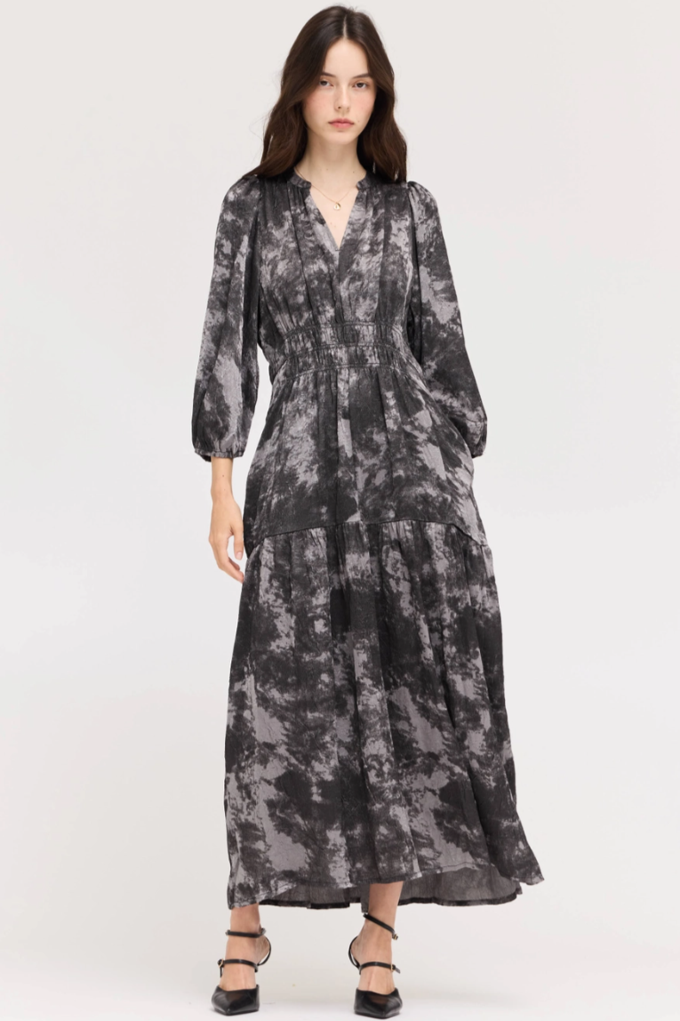 •NYX - STORMY• 3/4 sleeve midaxi dress