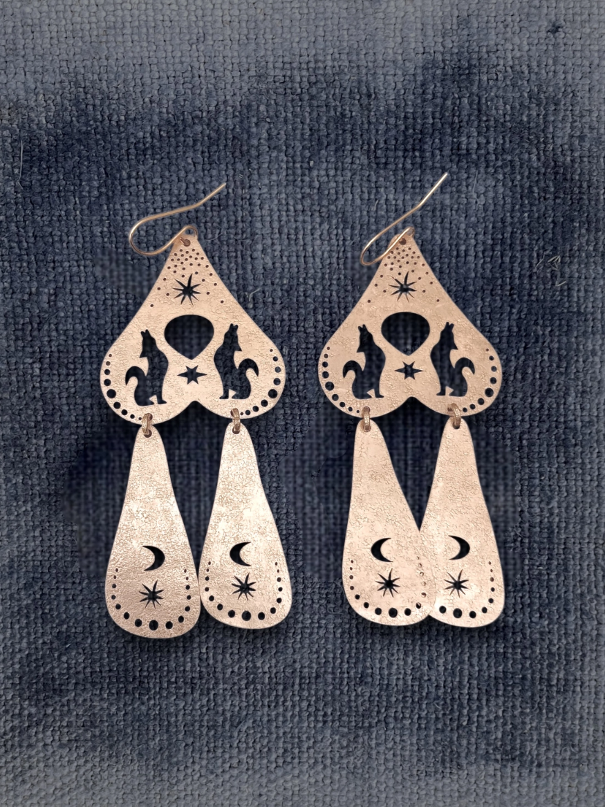 •KEYSTONE• gold dangle earrings