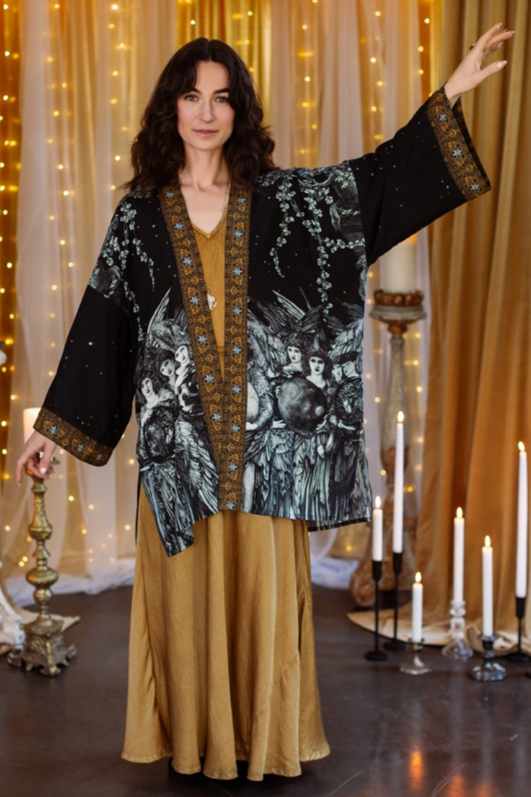 •THE GUARDIANS• bamboo cardigan with tie