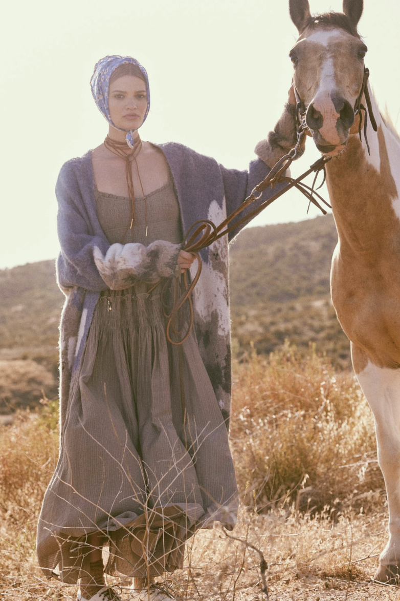 •KUWOHI - BLUE RIDGE• jacquard knit duster