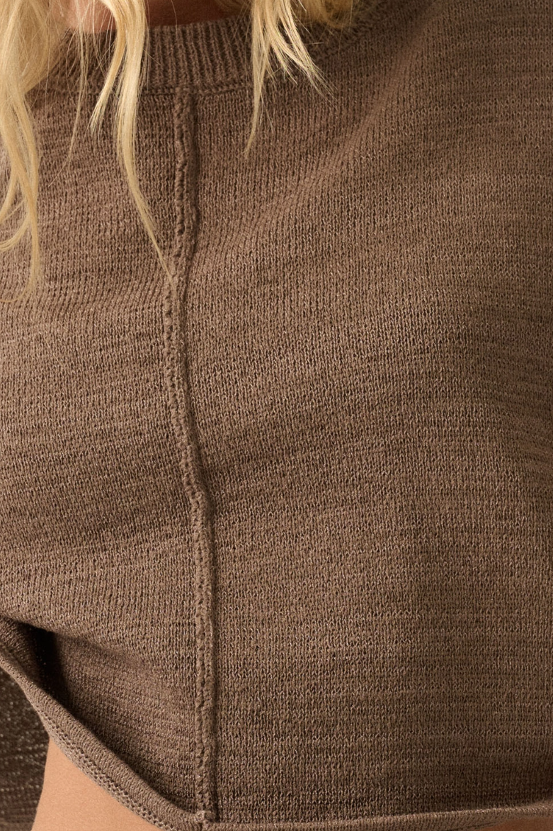 •FAWN - TAUPE• cotton blend dolman sleeve sweater
