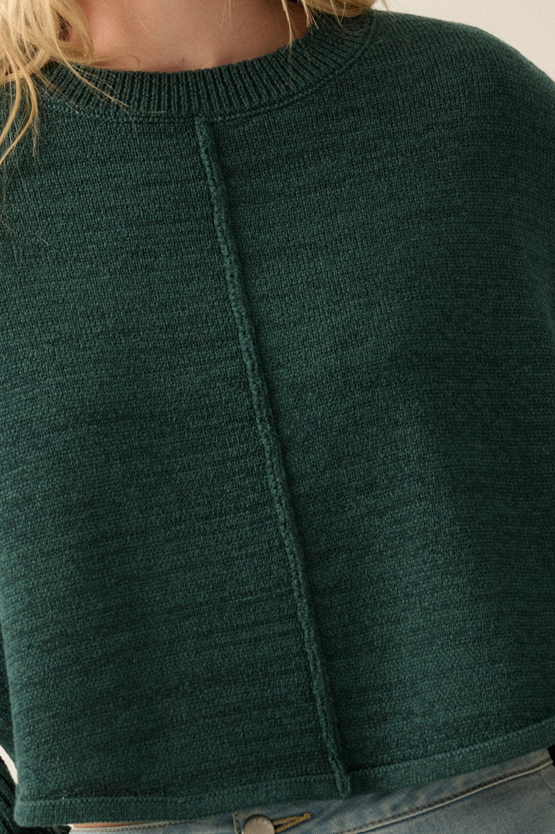 •FAWN - DEEP SEA• cotton blend dolman sleeve sweater