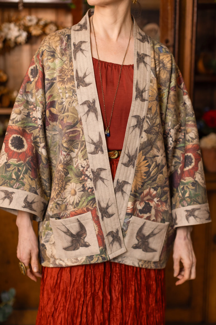 •GOLDEN HOUR• fleece lined cottage cardigan