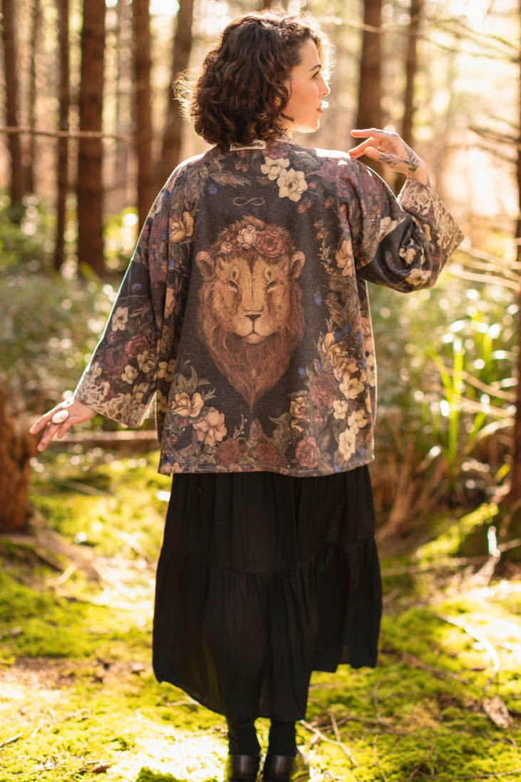 •LIONHEART• fleece lined cottage cardigan