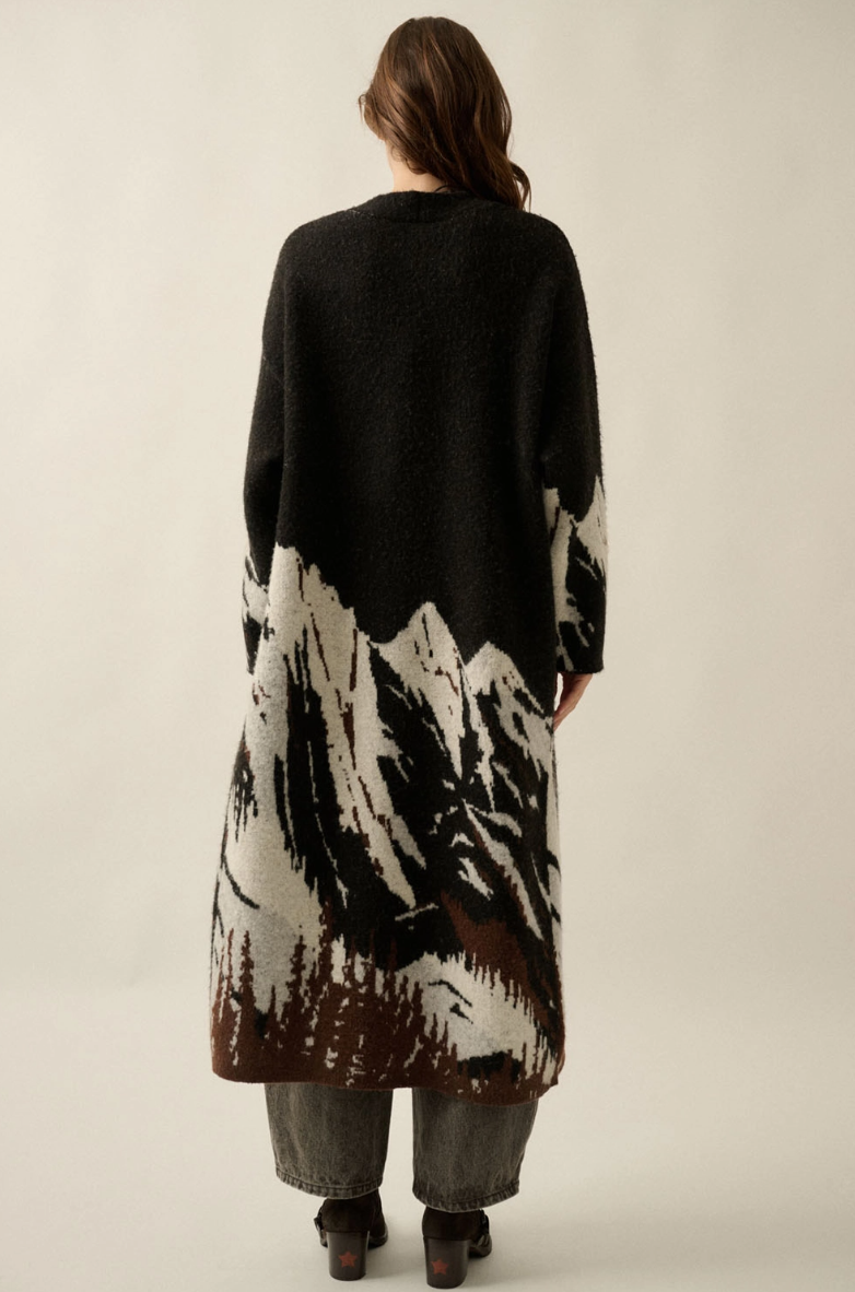 •KUWOHI - NIGHT• jacquard knit duster