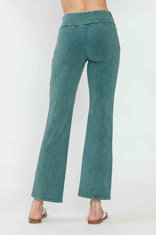 •KATE• cotton blend front slit pants (USA)