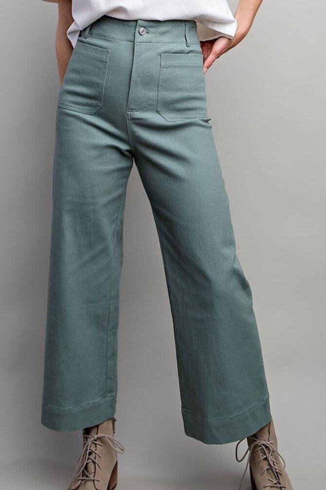 •CORDELIA• cropped straight leg denim pants