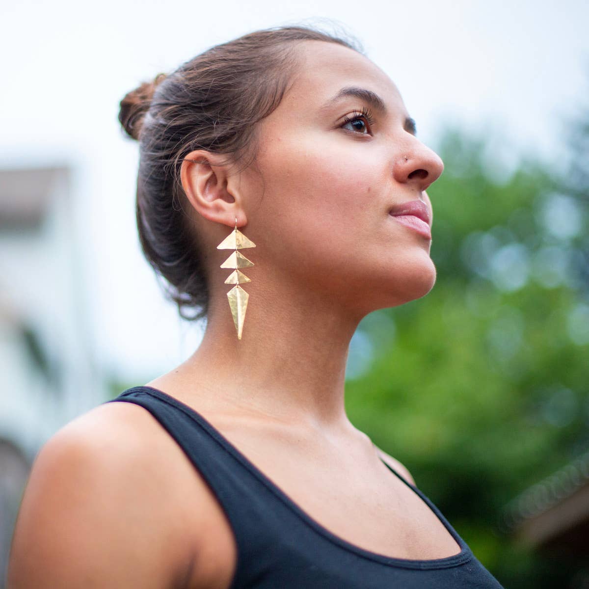 • MOKI • gold dangle earrings