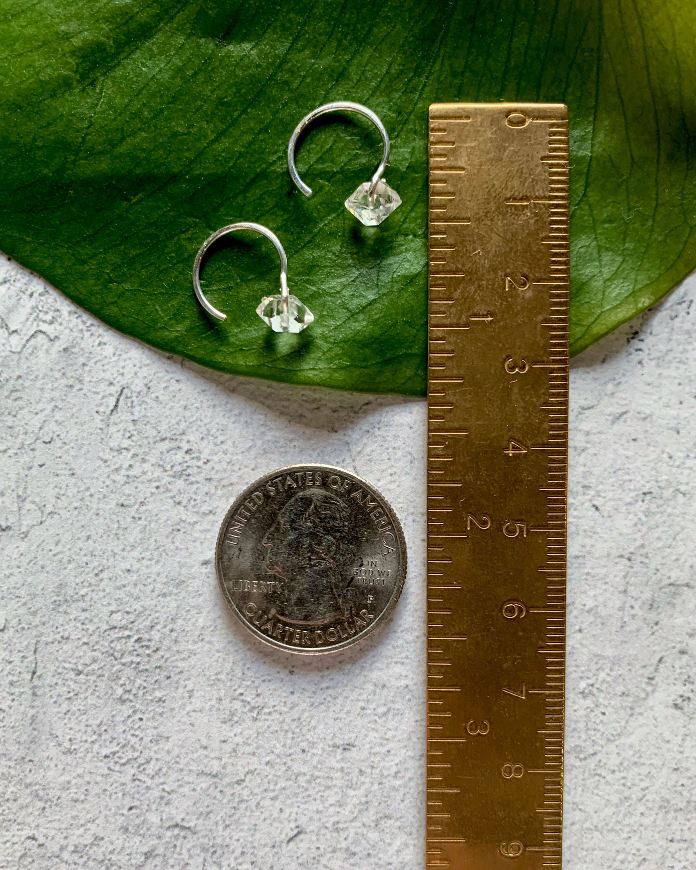 •HUG HOOP• herkimer + gold earrings