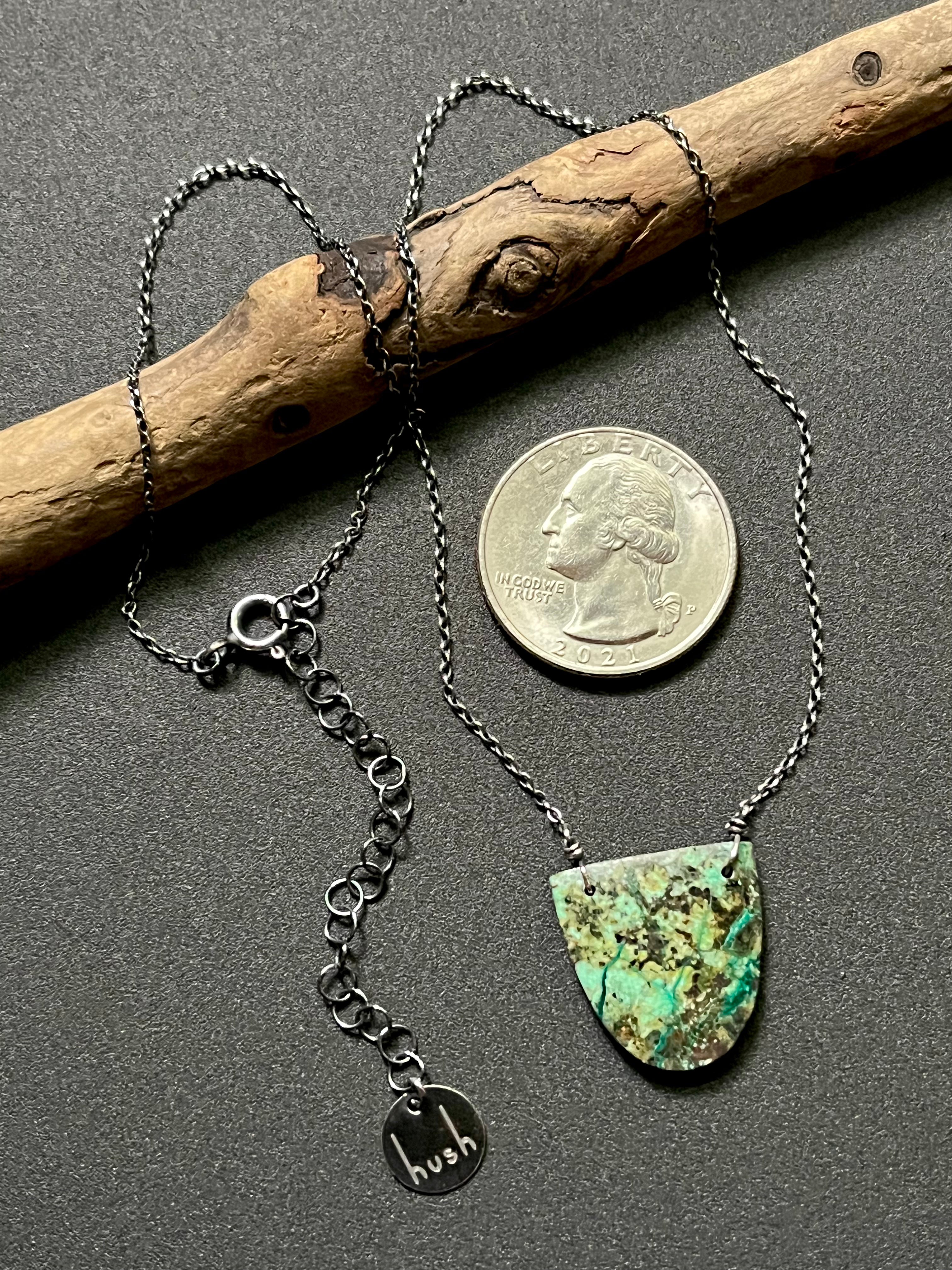 • OOAK - AEON • turquoise + silver necklace (14"-16")
