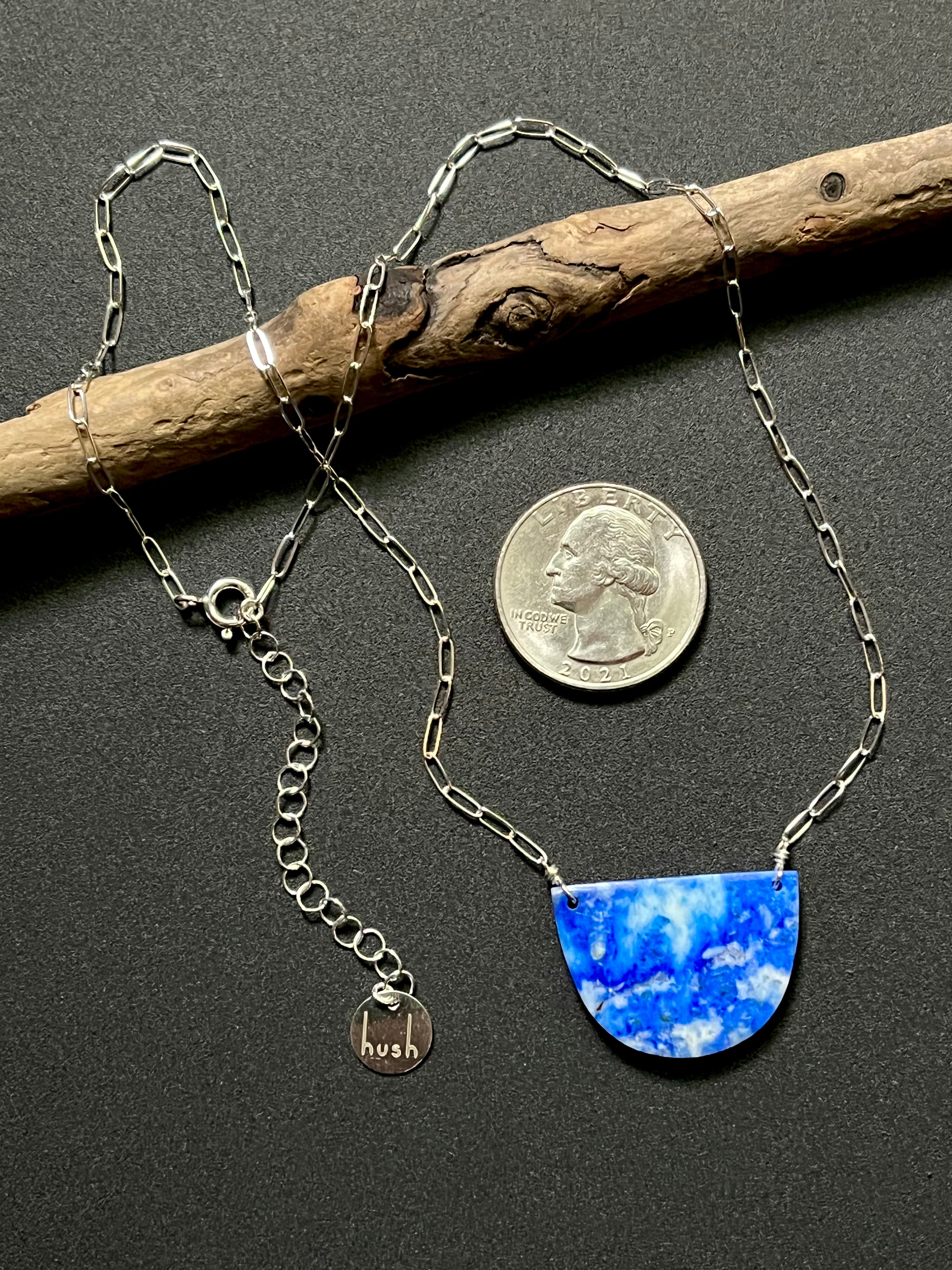 • OOAK - AEON • lapis + silver necklace (16"-18")