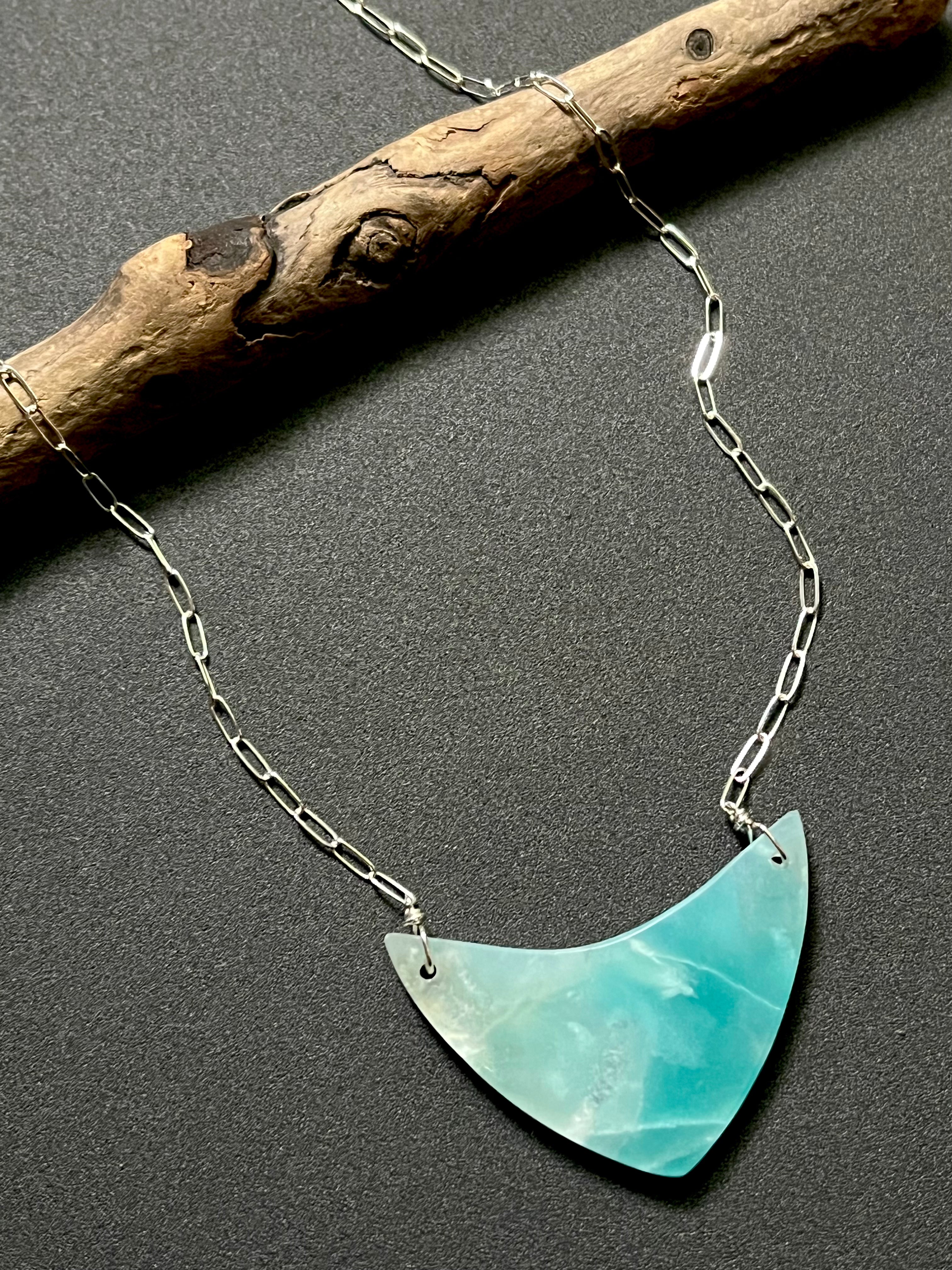 • OOAK - AEON • amazonite + silver necklace (16"-18")
