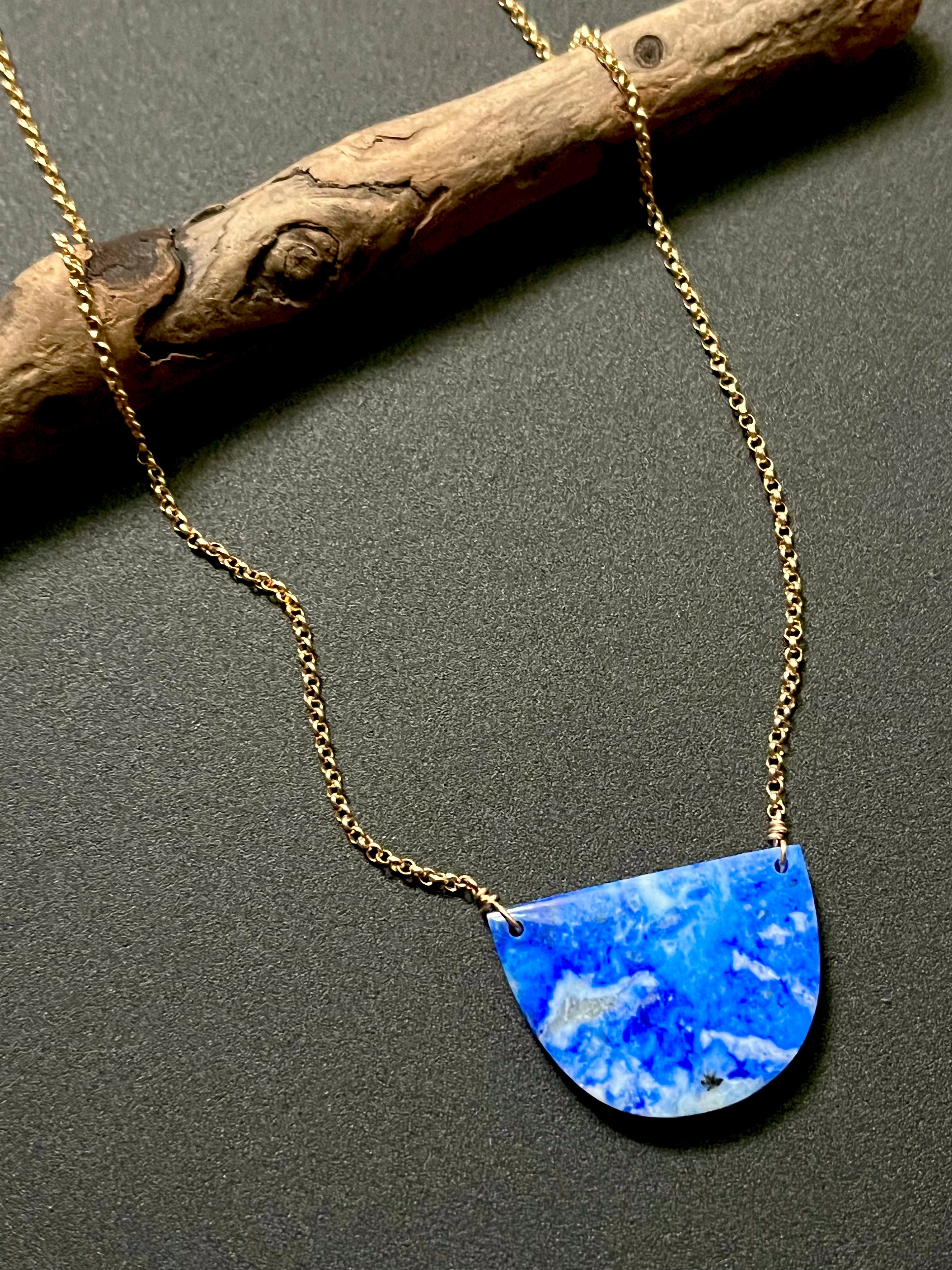 • OOAK - AEON • lapis + gold necklace (16"-18")
