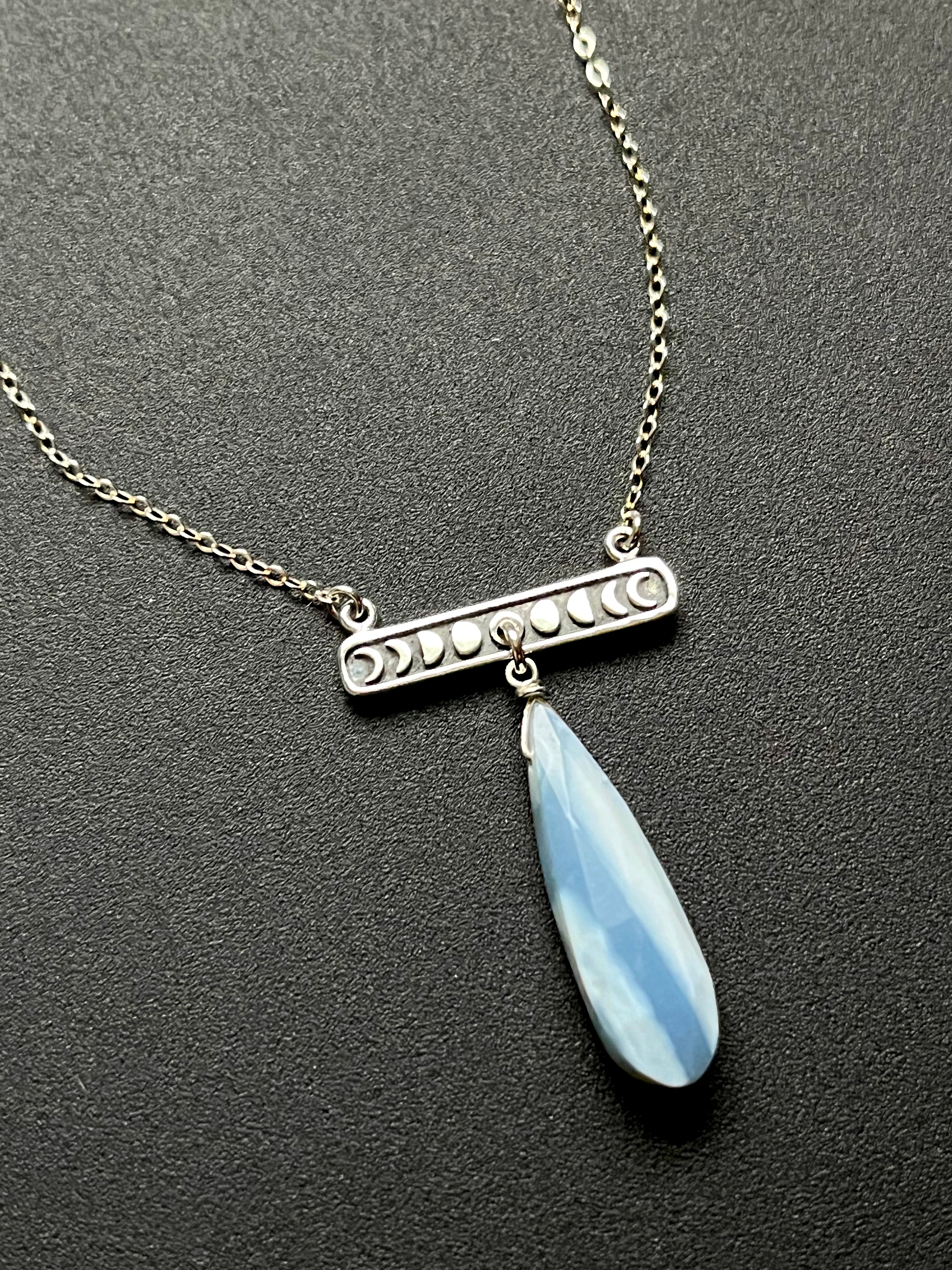 •OOAK - HLUNA• peruvian opal + sterling silver necklace (18"-20")