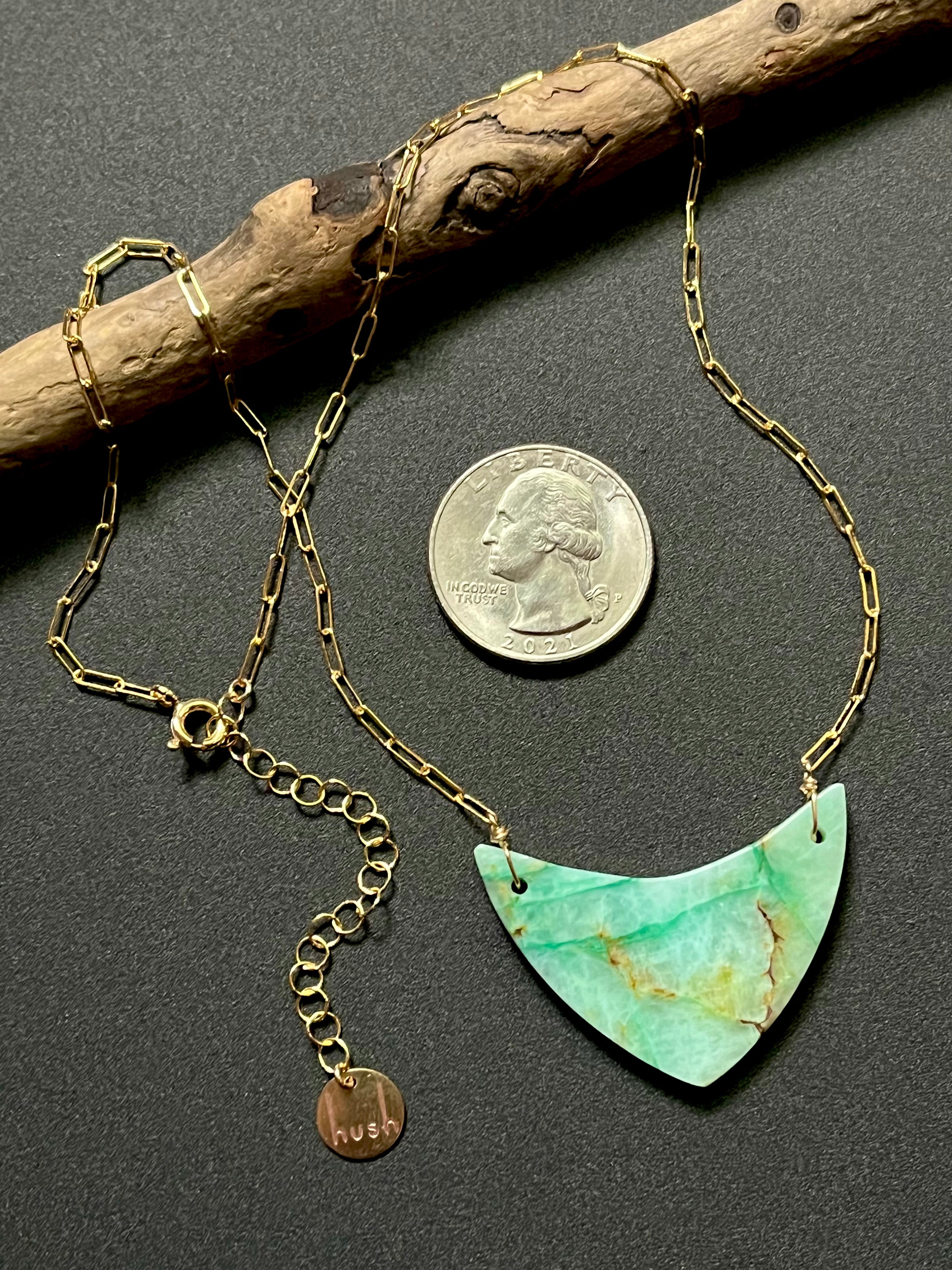 • OOAK - AEON • chrysoprase + gold necklace (16"-18")