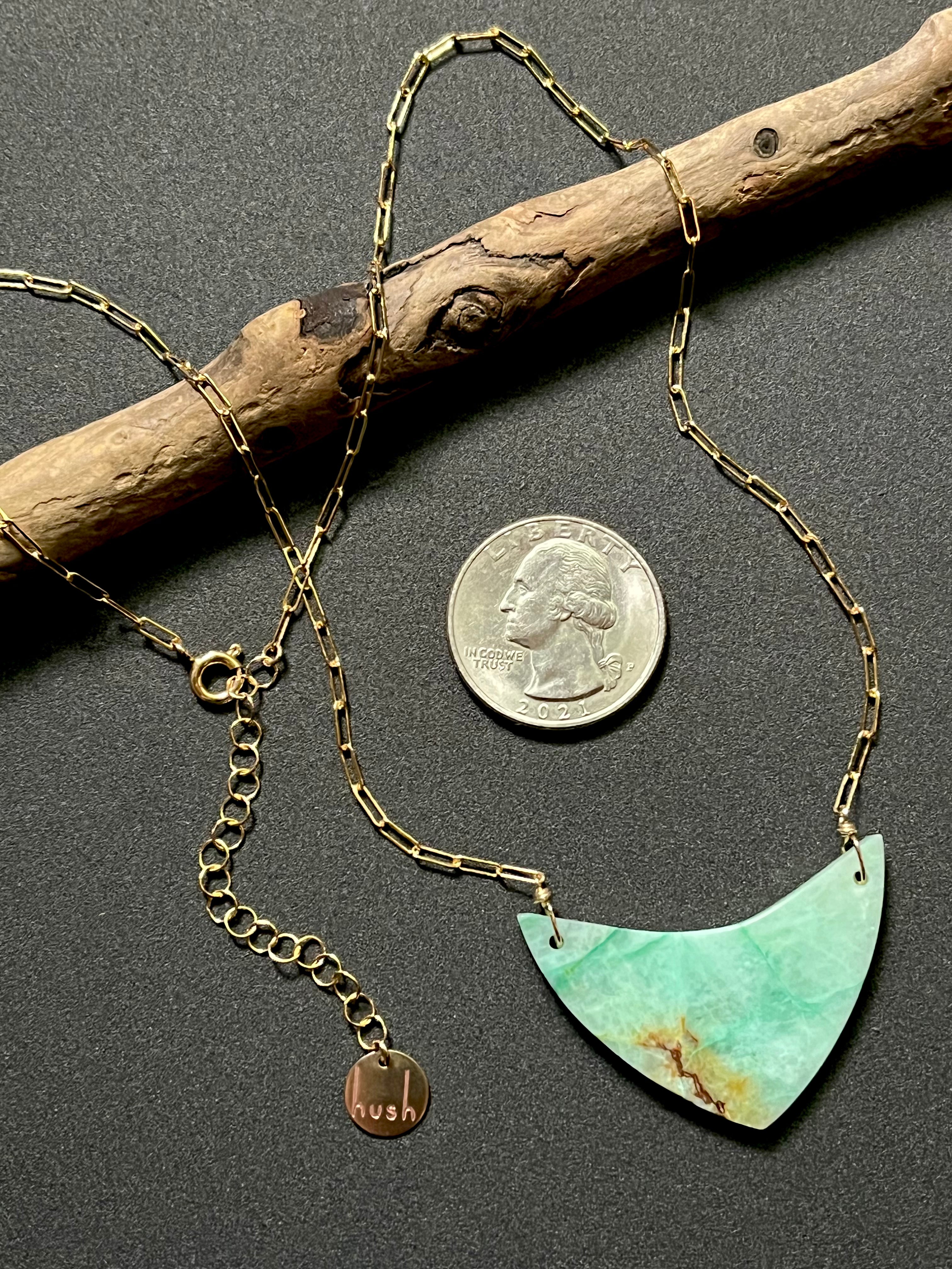 • OOAK - AEON • chrysoprase + gold necklace (18"-20")