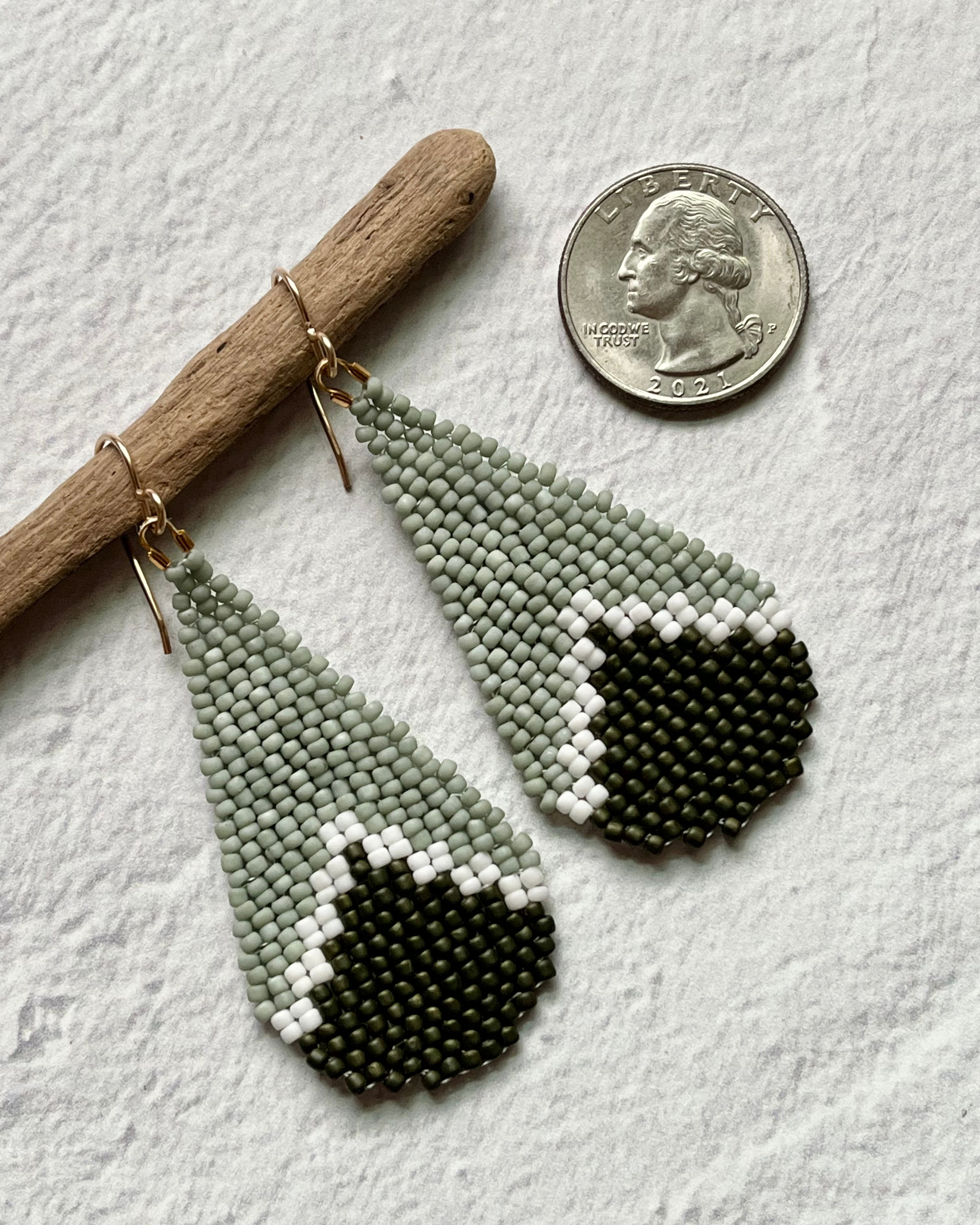 • OLIVIA • beaded fringe dangle earrings