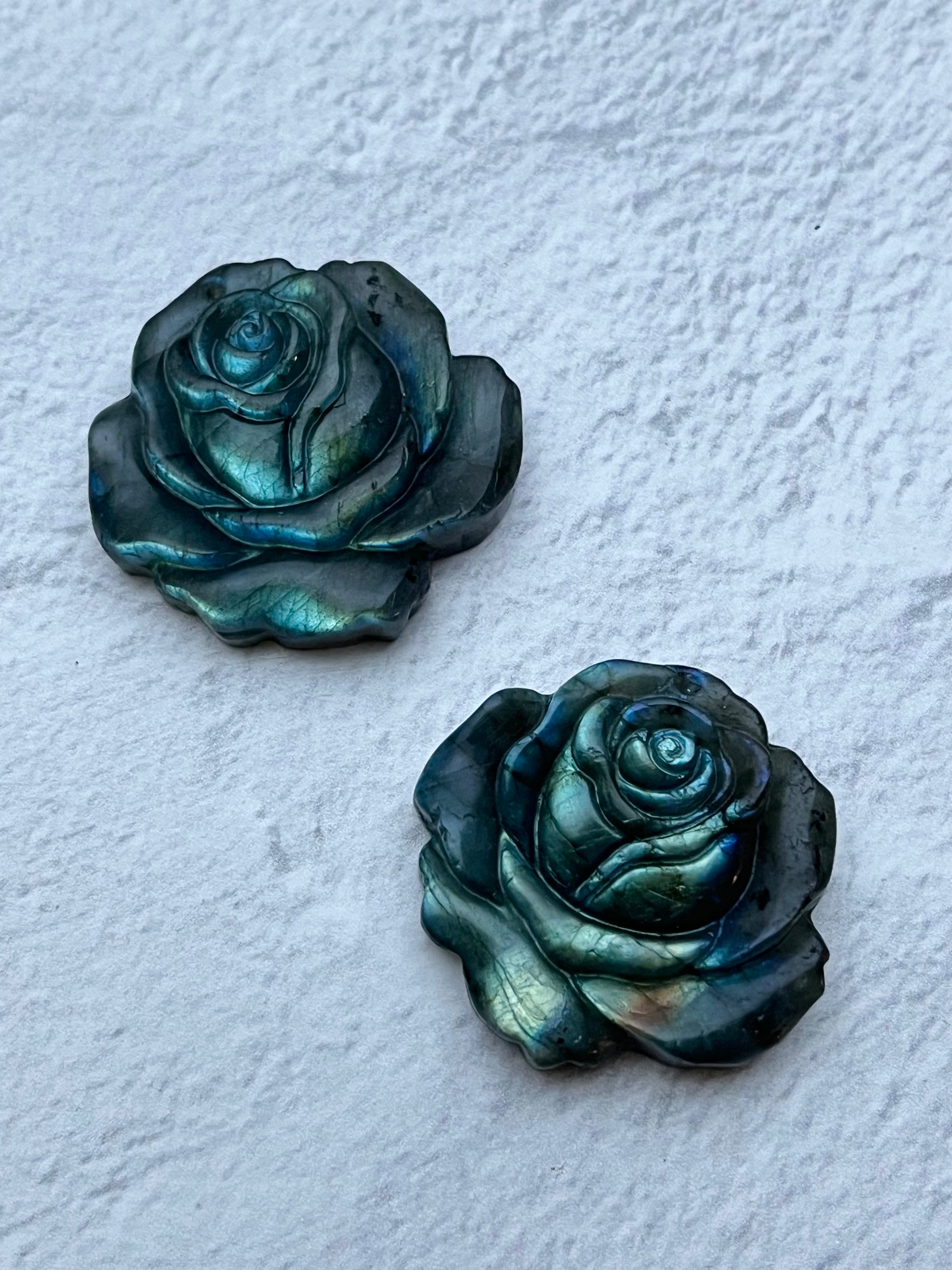 • ROSE • hand-carved labradorite