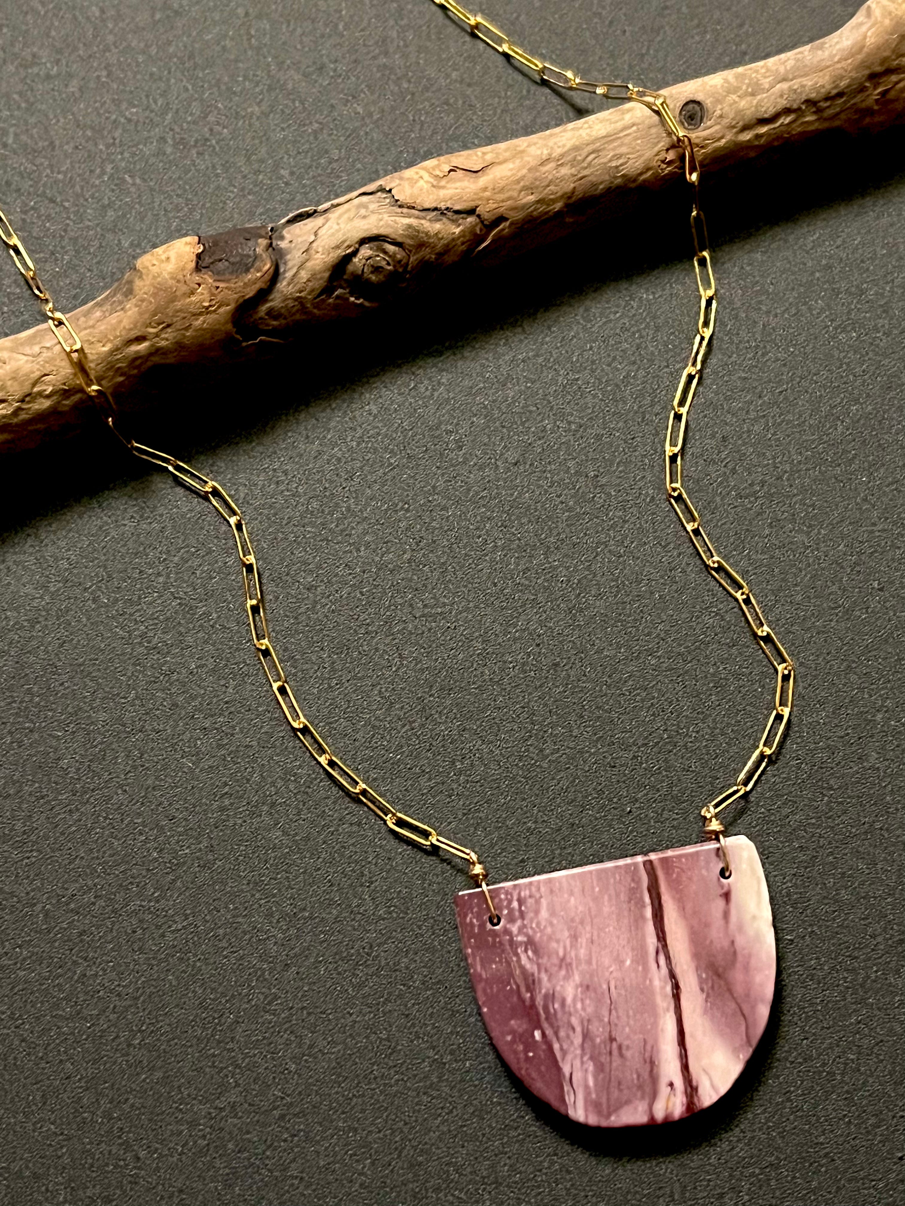 • OOAK - AEON • mookaite + gold necklace (16"-18")