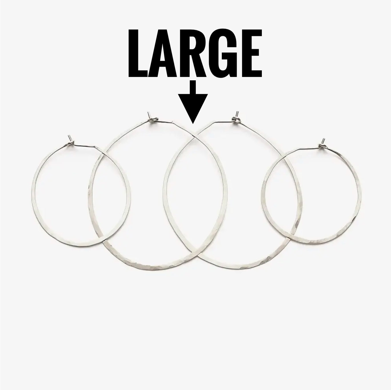 • HAMMERED HOOP • sterling silver hoop earrings